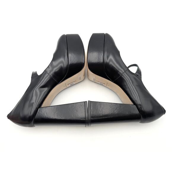 Larroudé Emma Platform Mary Jane Pump Women's Black Leather Size US8 EU38.5 - Picture 5 of 10